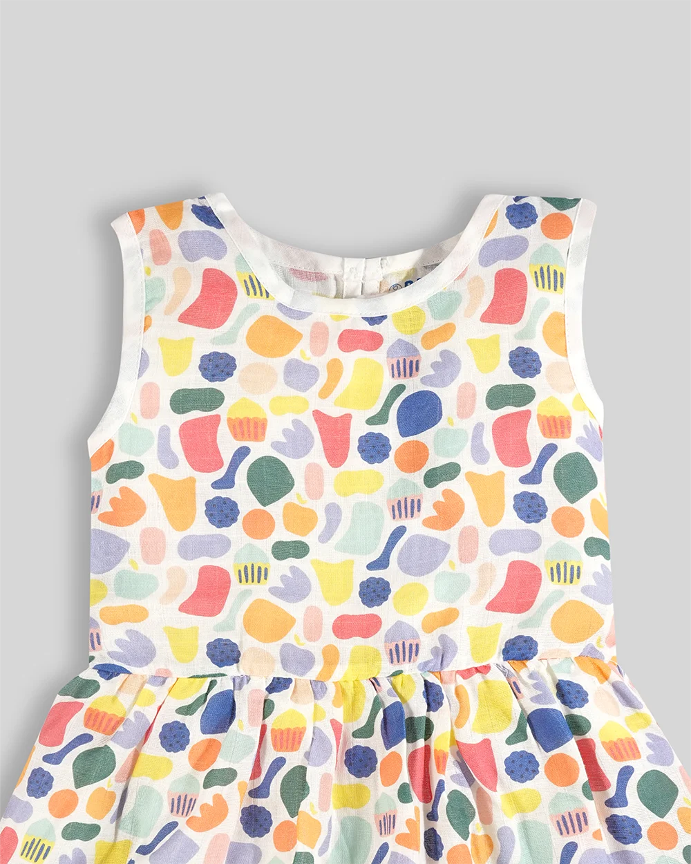 Baby Frock-Button Abstract