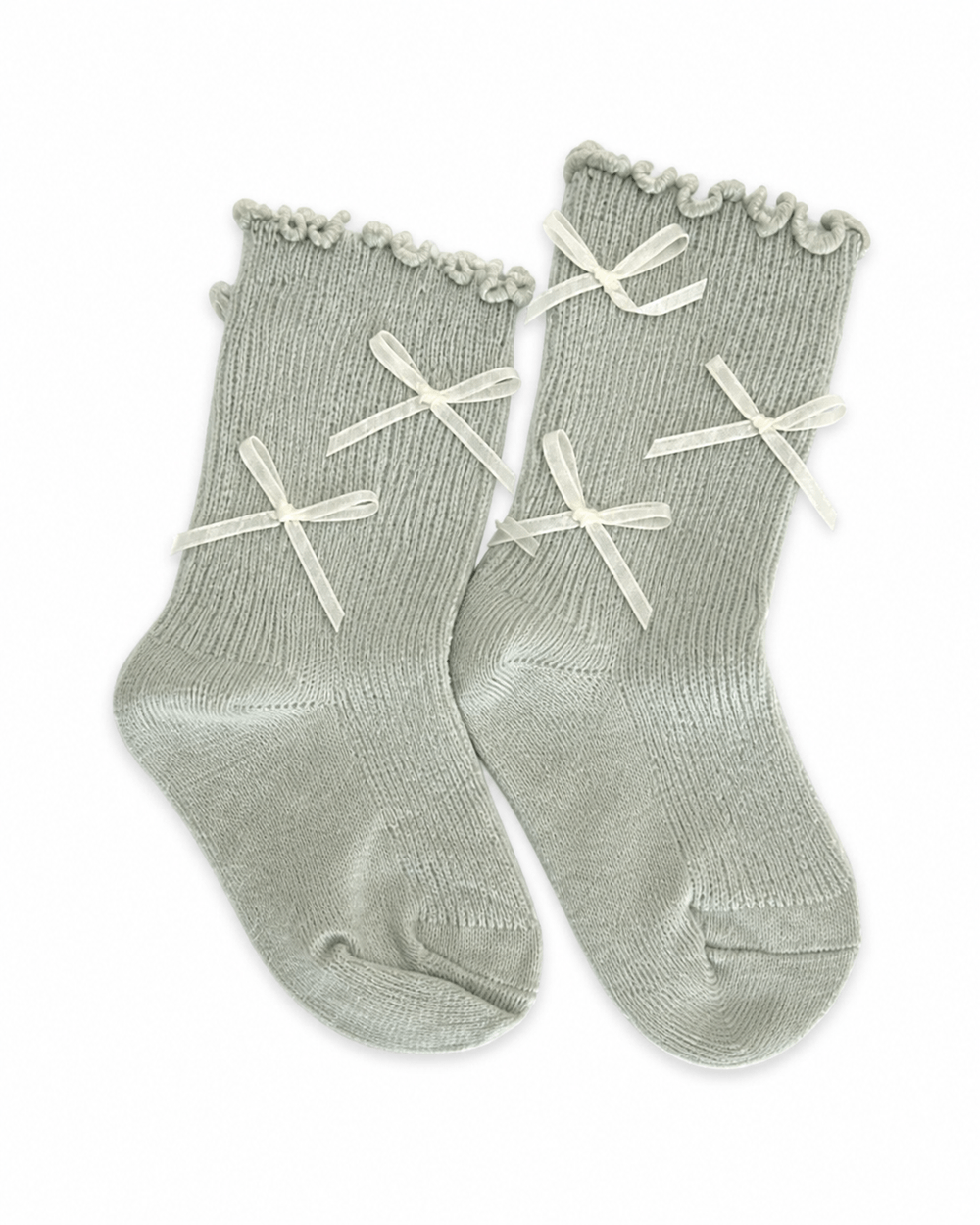 Grey Bow Baby Socks