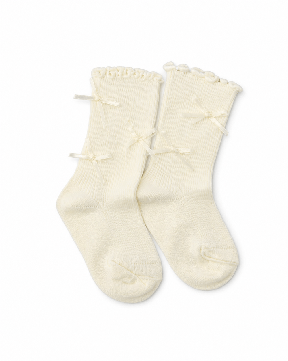 White Bow Baby Socks