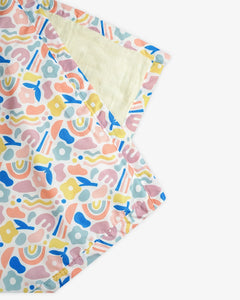 Baby Blanket Floral Doodle