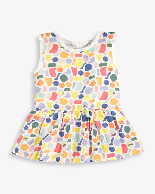 Baby Frock-Button Abstract