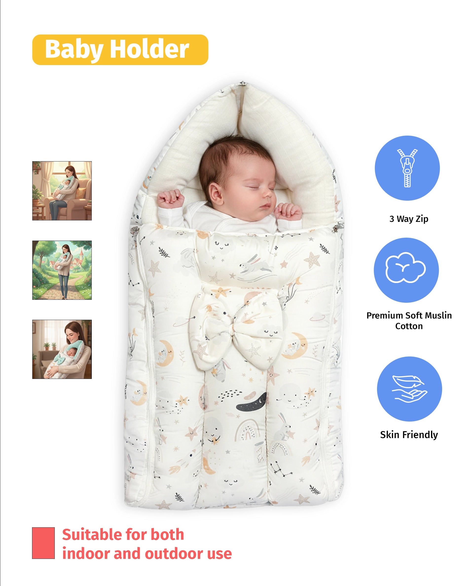 Baby Holder Dreamy Night White