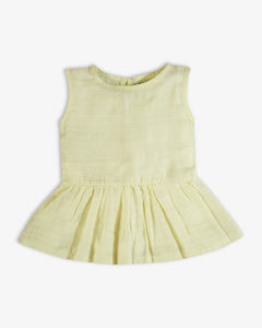 Baby Frock-Button Yellow