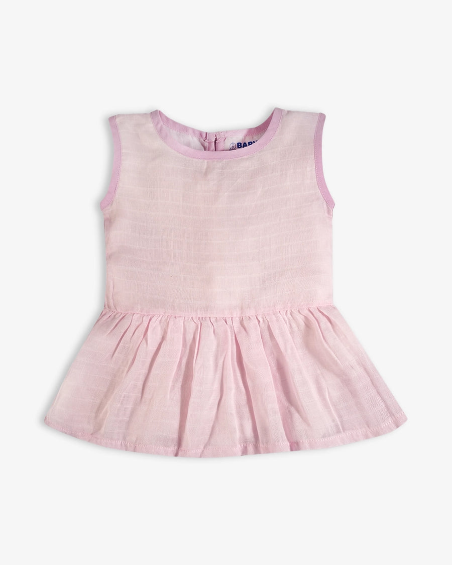 Baby Frock-Button Pink