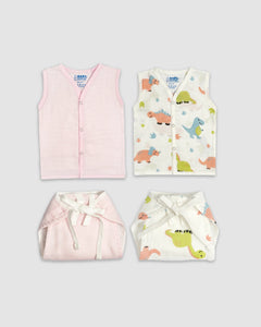 Pink Dino Jablas and Nappies Combo Pack of 2