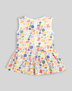 Baby Frock-Button Abstract