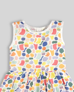 Baby Frock-Button Abstract