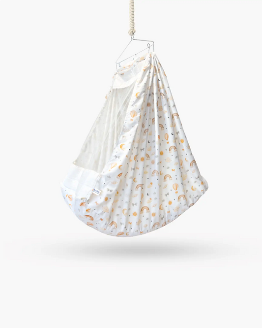 Baby Cradle Bed Choco Sky