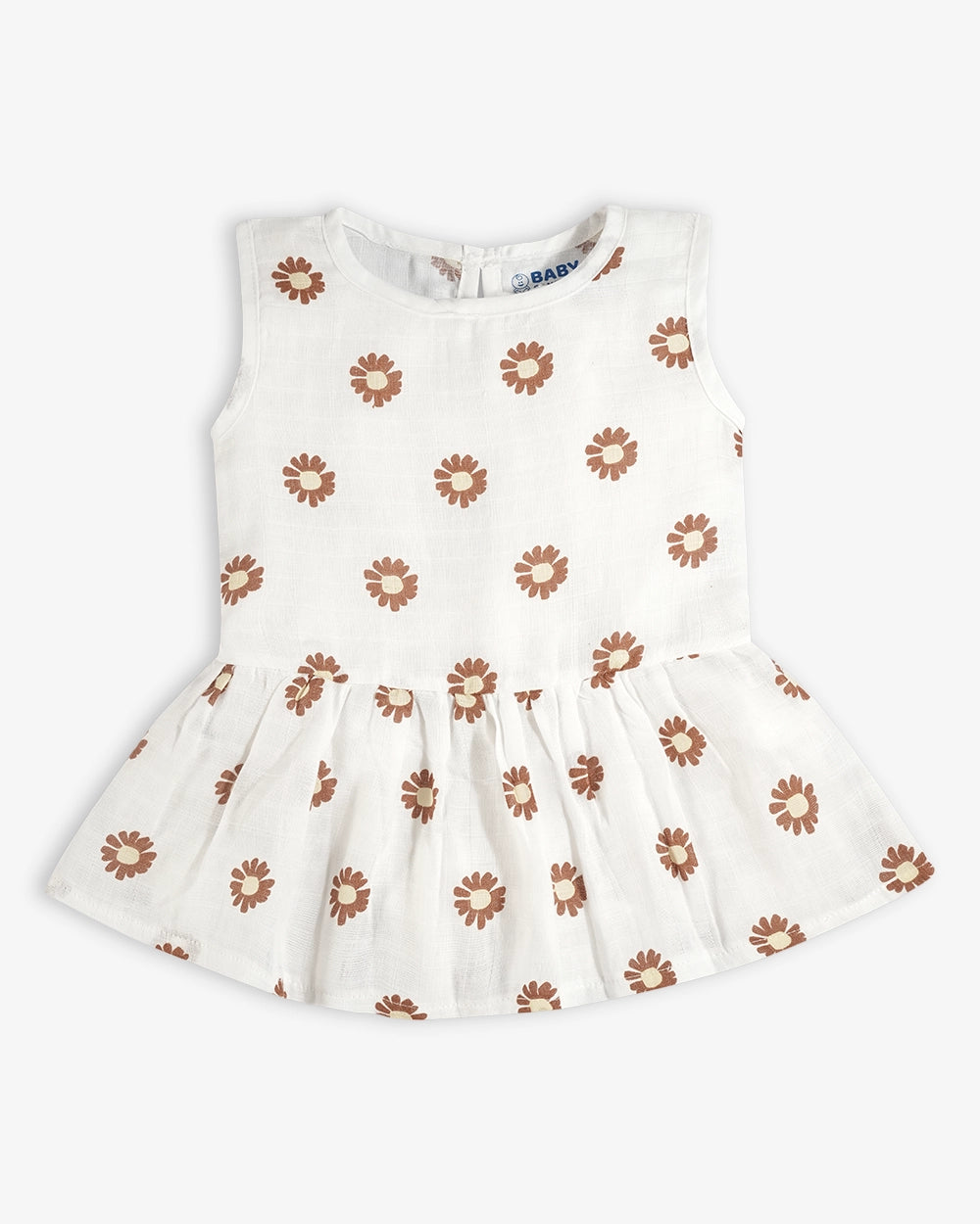 Baby Frock-Button Floral