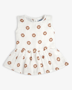 Baby Frock-Button Floral