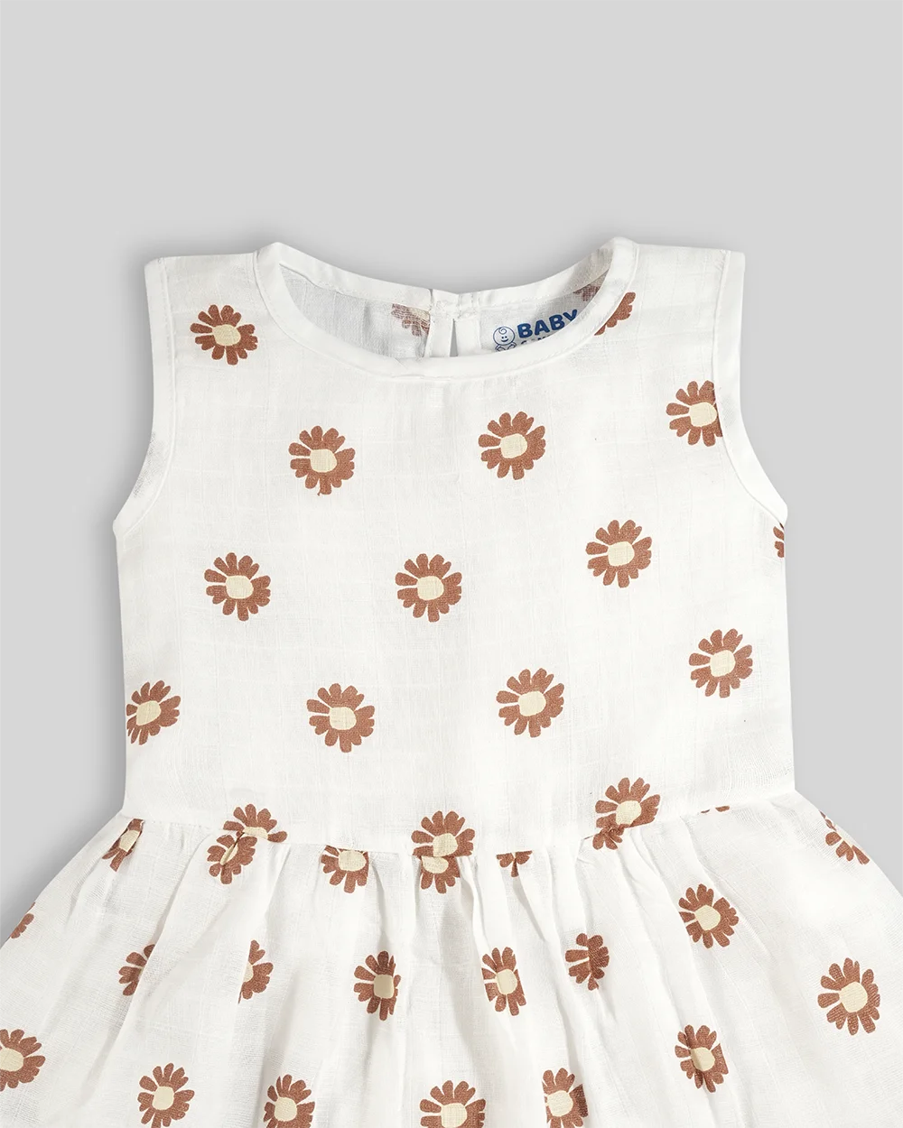 Baby Frock-Button Floral