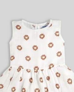Baby Frock-Button Floral