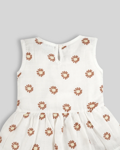 Baby Frock-Button Floral