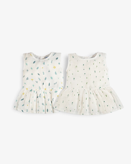 Delight Button Frocks Combo Pack of 2