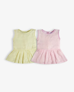 Butterfly Button Frocks Combo Pack of 2
