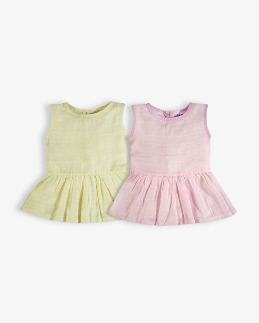 Butterfly Button Frocks Combo Pack of 2