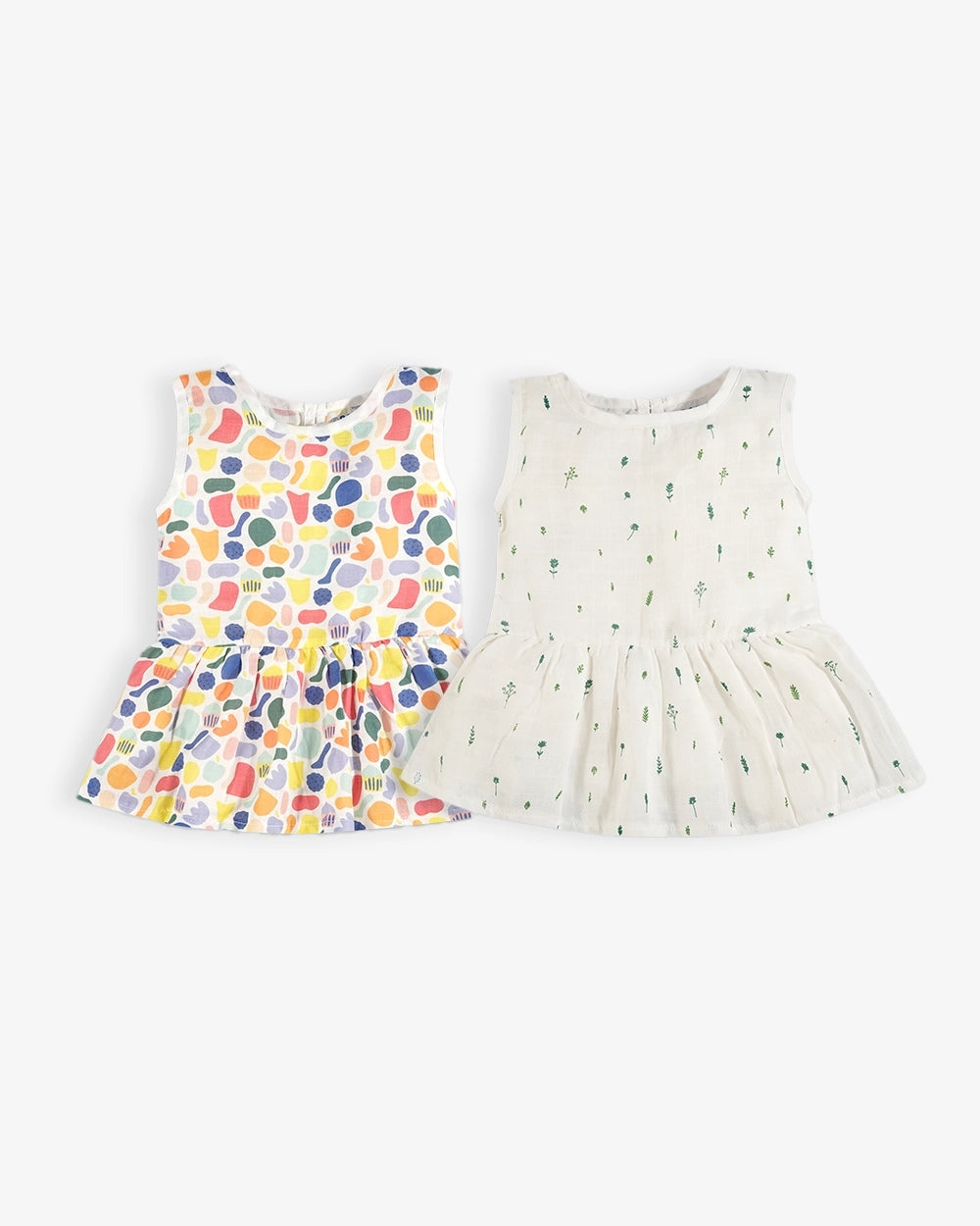 Honeybee Button frocks Combo Pack of 2