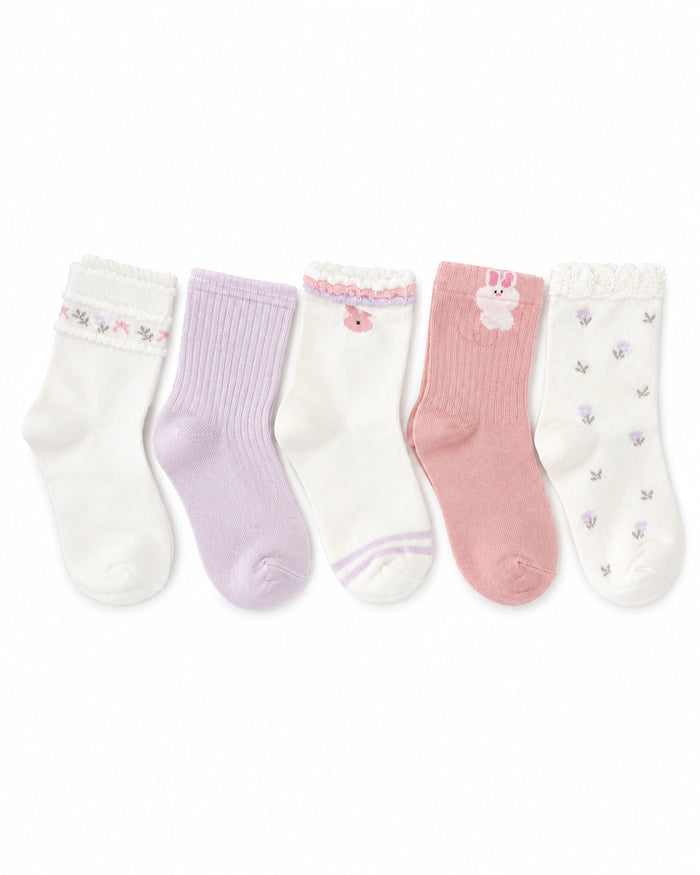 Sweet Floral Baby Girl Socks –  Pack of 5