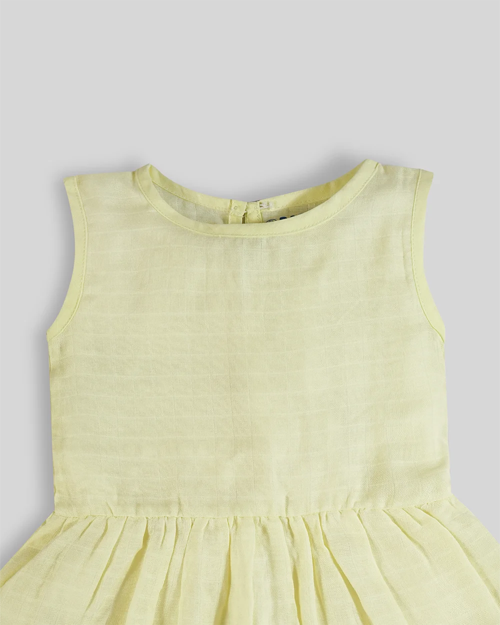 Baby Frock-Button Yellow