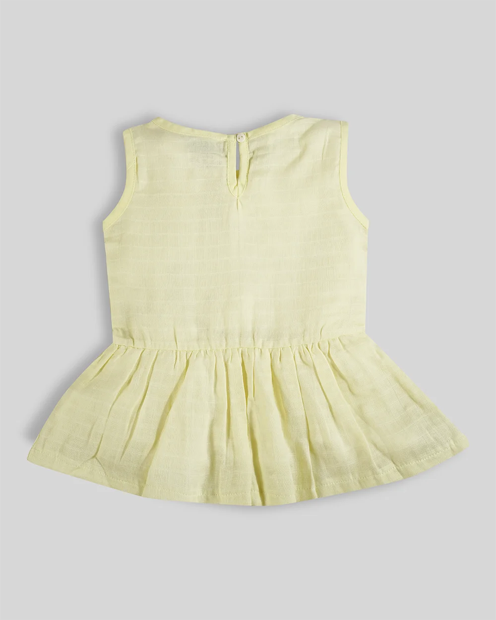 Baby Frock-Button Yellow