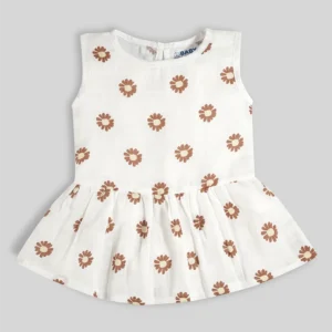 Baby Frock-Button Floral