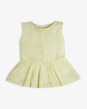 Baby Frock-Button Yellow