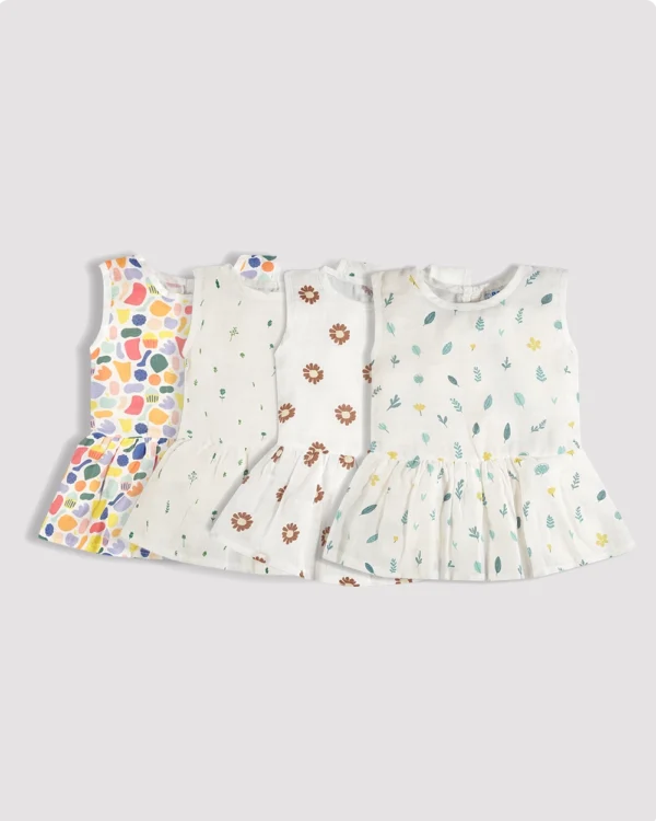 Button Adorable Button Frocks Combo pack of 4