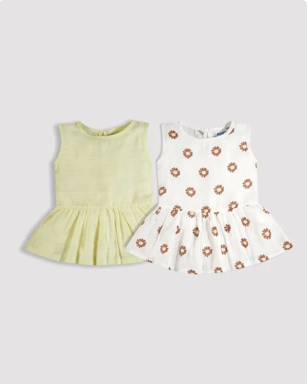 Little Button Frocks Combo Pack of 2