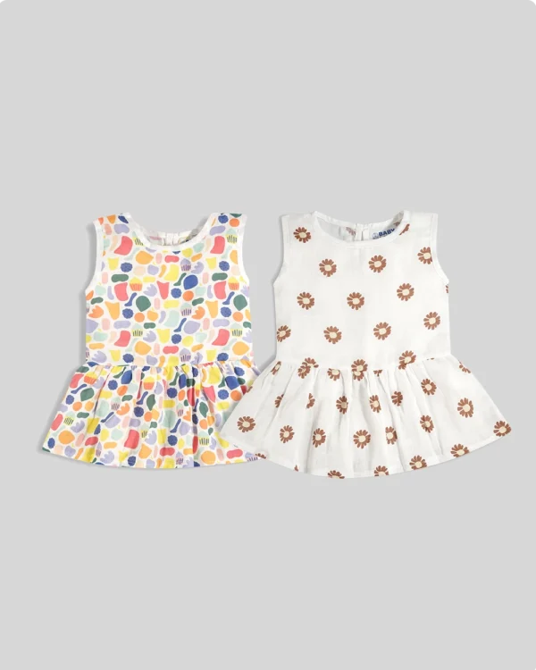 Dreamy Dots Button Frock Combos Pack of 2