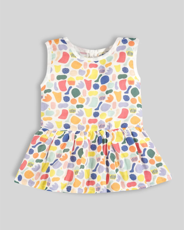 Baby Frock-Button Abstract