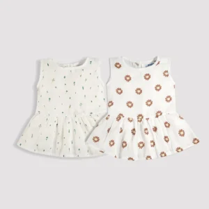 Little Twinkles Button Frocks Combo Pack of 2