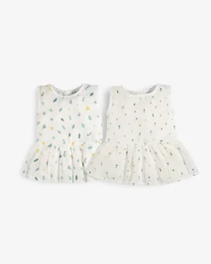 Delight Button Frocks Combo Pack of 2