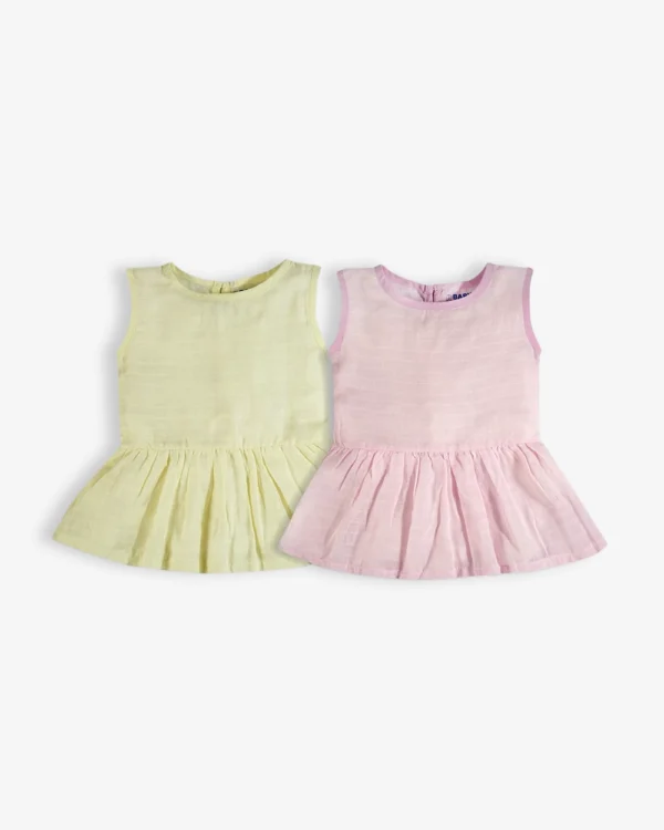 Butterfly Button Frocks Combo Pack of 2