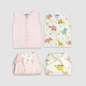 Pink Dino Jablas and Nappies Combo Pack of 2