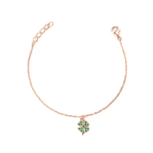 Rose Leaf Charm Bracelet