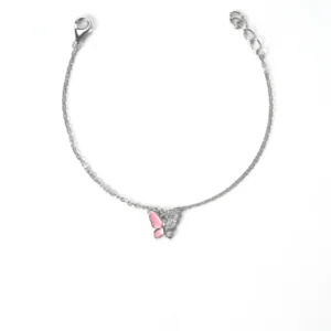 braclets silver butterfly pink 1.1